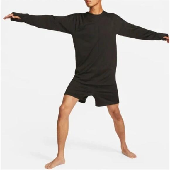 Nike Men's Black Dri-FIT Crew Long Sleeve T-Shirt Size L - Picture 9 of 9